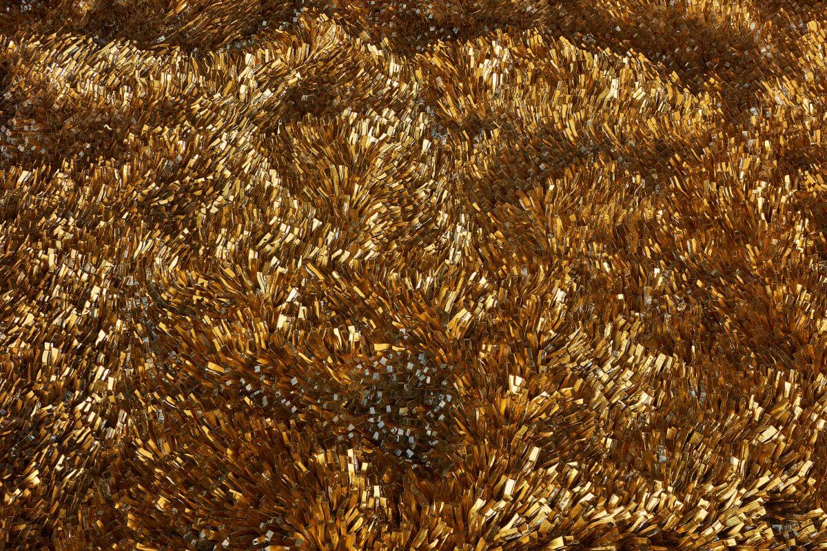Particolare di un mosaico di CaCO3