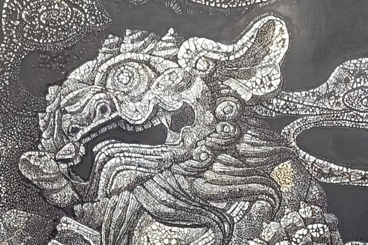 Dettaglio di un'opera di Li Le.
