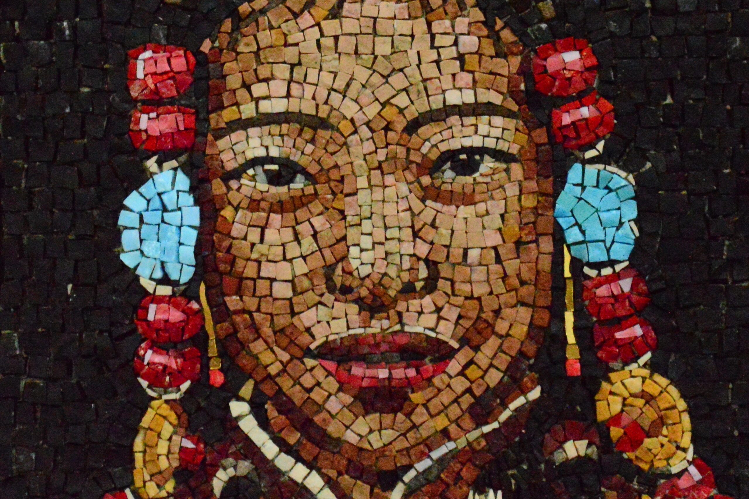 Dettaglio di un'opera a mosaico