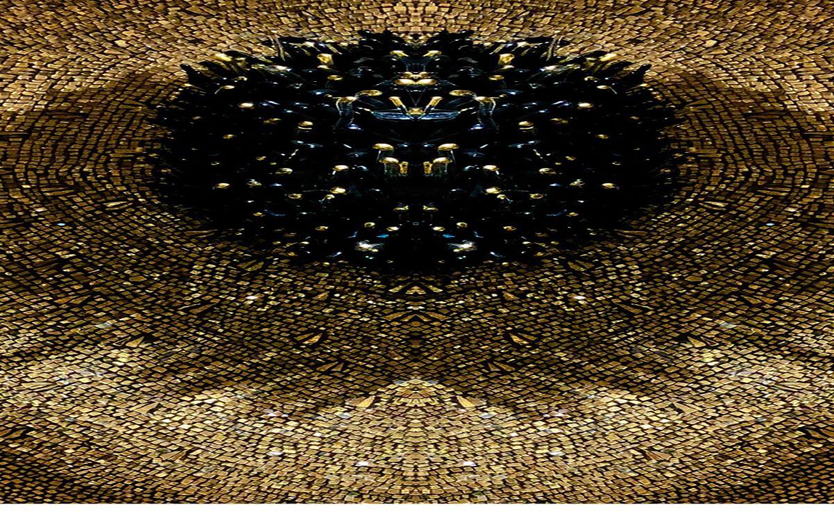 Foto di un dettaglio di un mosaico di Opere dal mondo