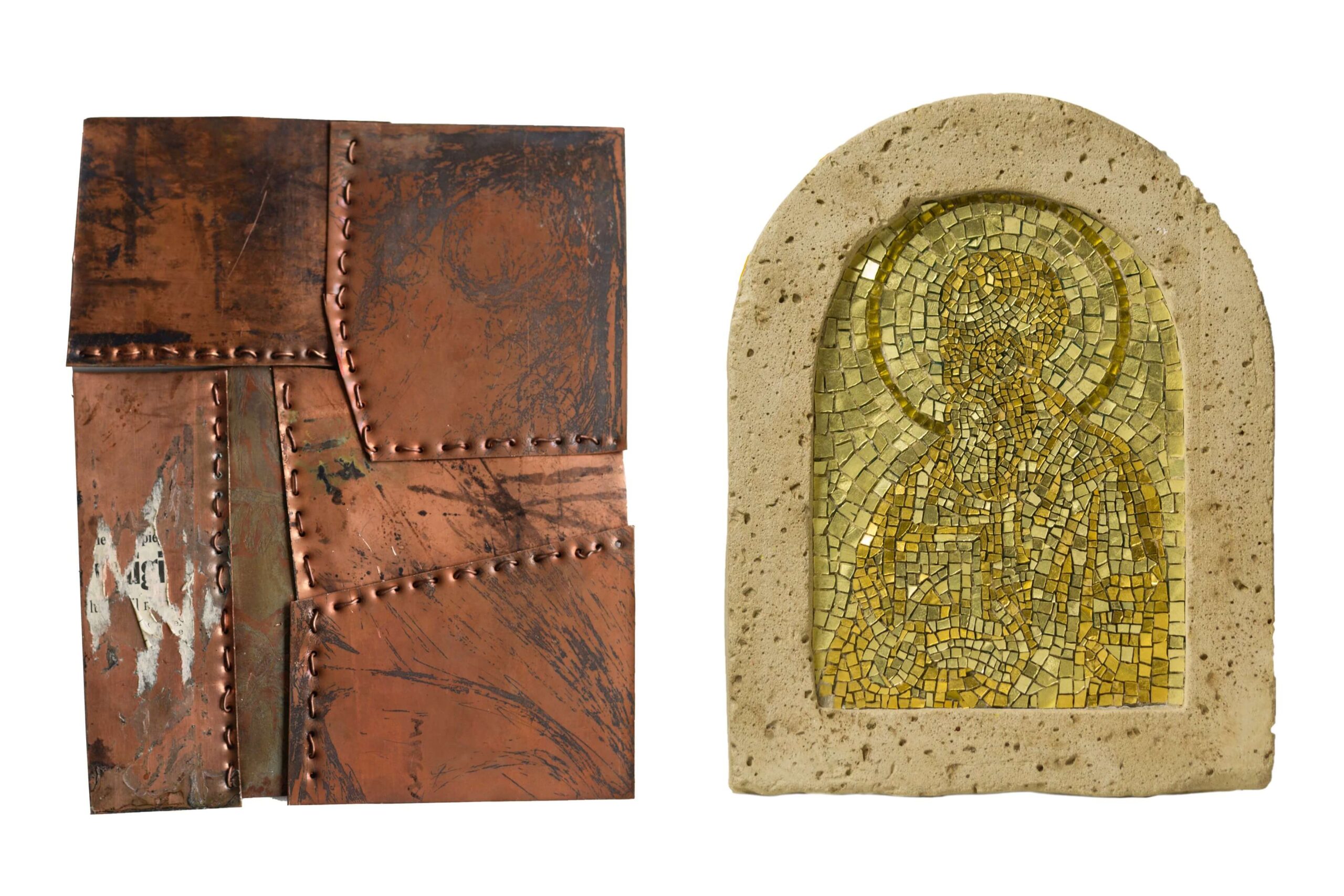 Immagine di due opere a mosaico.
